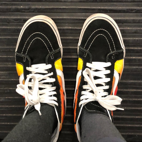 vans flame old skool high top